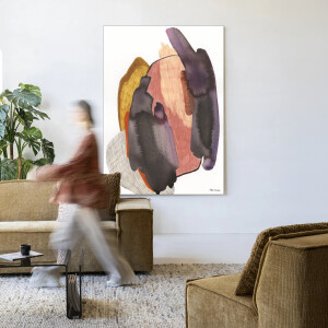 Urban Cotton Wandkleed 'Magnetism' 80 x 110cm in Frame - black