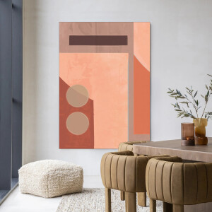 Urban Cotton Wandkleed 'Monolithic' 80 x 110cm in Frame - black