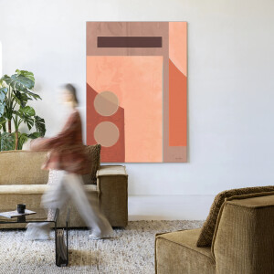 Urban Cotton Wandkleed 'Monolithic' 145 x 190cm in Frame - black