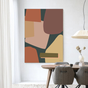 Urban Cotton Wandkleed 'Nuance' 145 x 190cm in Frame - black