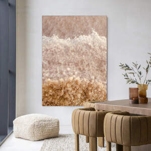 Urban Cotton Wandkleed 'Salty Stone' 145 x 190cm in Frame - black