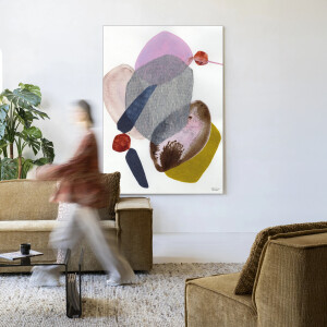 Urban Cotton Wandkleed 'Wings' 110 x 145cm in Frame - black