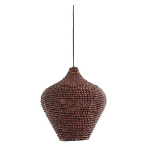 Light & Living Hanglamp 'Kalenga' Kralen, 36cm, kleur Donkerbruin