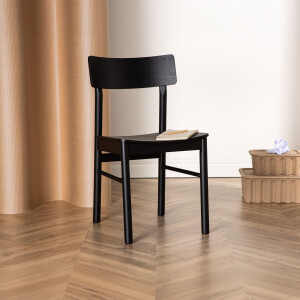 Nohr Eetkamerstoel 'Waylen' Berkenhout, kleur Zwart