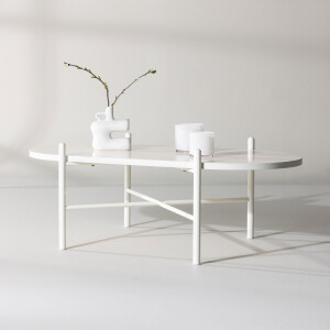 Nohr Ovale Salontafel 'Tieshia' 120 x 65cm, kleur Beige