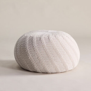 Nohr Poef 'Jeramie' 45cm, kleur Crème