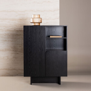 Nohr Opbergkast 'Jadira' 110 x 80cm, kleur Zwart