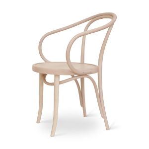 Venice No. 9 houten eetkamerstoel met armleuningen whitewash