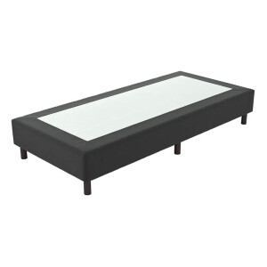 Verende Hotelboxspring Zonder Matras - Zwart - Zwart 70x200 Cm - Bonellvering - Inclusief Topper - Dekbed-Discounter.nl