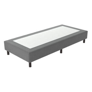 1-Persoons Verende Hotelboxspring Zonder Matras - Antraciet - Antraciet 90x200 Cm - Bonellvering - Inclusief Topper - Dekbed-Discounter.nl