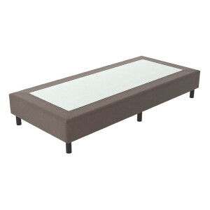 1-Persoons Verende Hotelboxspring Zonder Matras - Bruin - Bruin 90x200 Cm - Bonellvering - Inclusief Topper - Dekbed-Discounter.nl