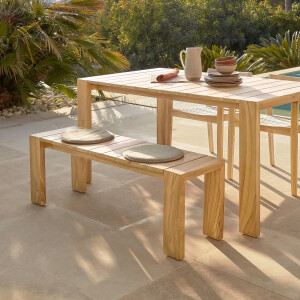 Kave Home Tuinbank 'Victoire' Teakhout, 135cm
