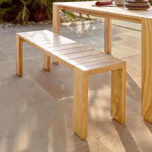 Kave Home Tuinbank 'Victoire' Teakhout, 175cm