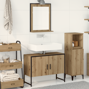 vidaXL 2-delig badkamermeubelset Artisan Eiken Engineered Wood
