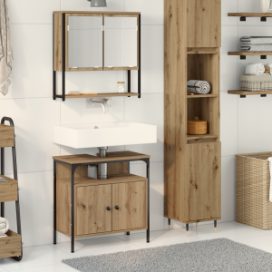vidaXL 2-delig badkamermeubelset Artisan Eiken Engineered Wood