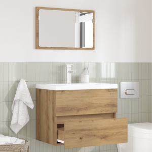 vidaXL Badkamermeubelset 2 pcs Artisan Eiken Geperst Hout en Metaal