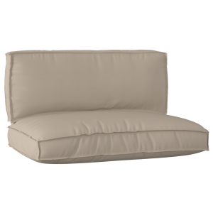 vidaXL 2-delige Kussen Set voor Pallets in Taupe van Oxford Stof