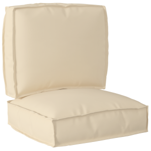 vidaXL 2-delige Palletkussen Set Beige Oxford Stof