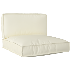 vidaXL 2-delige Palletkussen Set Crème Oxford Stof