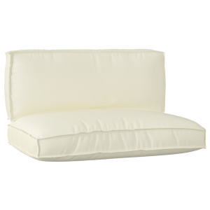 vidaXL 2-delige Palletkussen Set Crème Oxford Stof