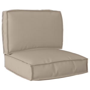 vidaXL 2-delige Palletkussen Set Taupe Oxford Stof
