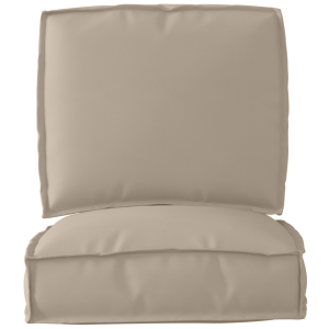 vidaXL 2-delige Palletkussen Set Taupe Oxford Stof