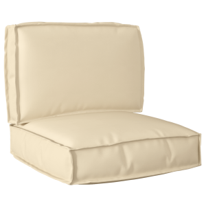 vidaXL 2-delige palletkussenset in beige Oxford stof
