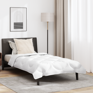 vidaXL Dekbed Set met kussen 2 pcs Wit Microfibre