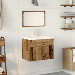 vidaXL 3-delige badmeubelset oud hout gefabriceerd hout