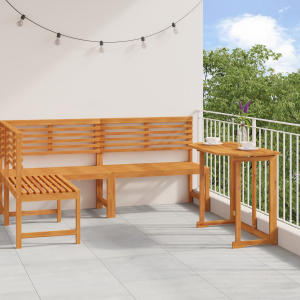 vidaXL 3-delige bistro set voor in de tuin - Van massief acaciahout