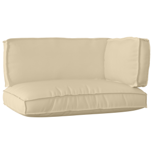 vidaXL 3-delige Set met Beige Palletkussens van Oxford Stof