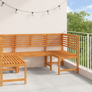 vidaXL 3-delige tuinbank set - massief acaciahout
