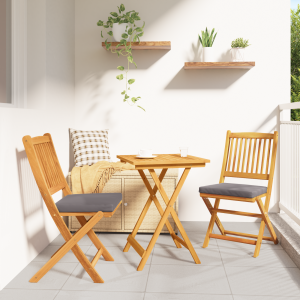vidaXL 3-delige Tuinbistroset massief acaciahout