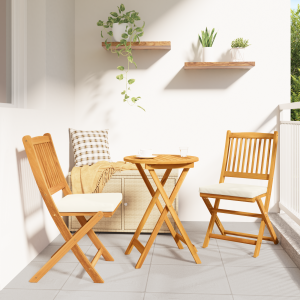 vidaXL 3-delige Tuinbistroset massief acaciahout