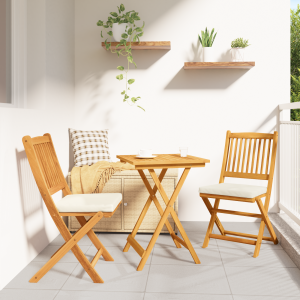 vidaXL 3-delige Tuinbistroset massief acaciahout