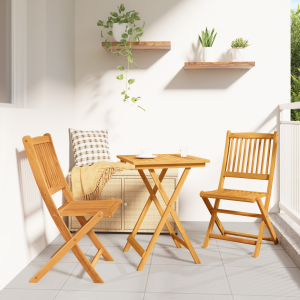 vidaXL 3-delige Tuinbistroset massief acaciahout