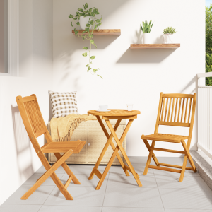 vidaXL 3-delige Tuinbistroset massief acaciahout