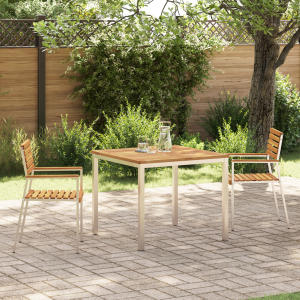 vidaXL Tuin eettafelset 3 pcs Bruin Massief Acaciahout