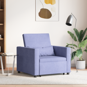 vidaXL 3-in-1 Sofa Bed Conversie in Jeansblauw Stof