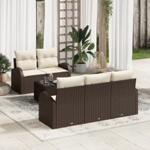 vidaXL Tuin Sofa Set Bruin 55 x 55 x 37 cm poly rattan