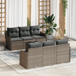 vidaXL Tuin Sofa Set Grijs 55 x 55 x 37 cm poly rattan