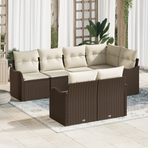 vidaXL Tuin Sofa Set Bruin poly rattan