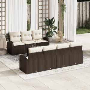 vidaXL Tuin Sofa Set Bruin 55 x 55 x 37 cm poly rattan