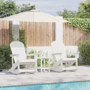 vidaXL Adirondack Schommeltjes 2 pcs Wit HDPE