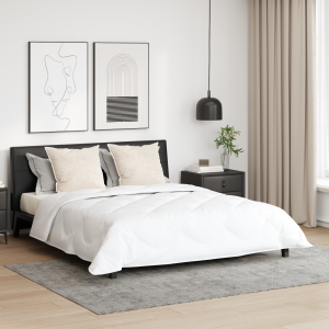 vidaXL All-season dekbed met kussen 3 pcs Wit Microvezel