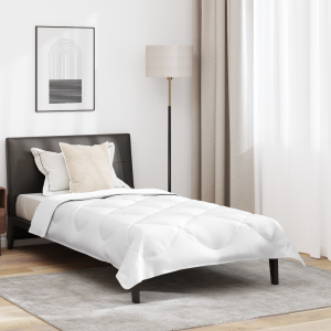 vidaXL Dekbed met kussen 2 pcs Wit Microvezel