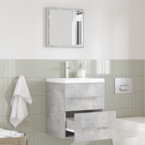 vidaXL Badkamer Kast Beton grijs 41 x 38.5 x 48 cm Bewerkt hout
