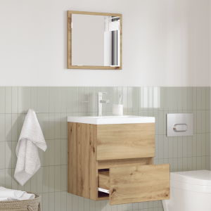 vidaXL Badkamer Opbergkast Eiken MDF Middelgroot Opslag