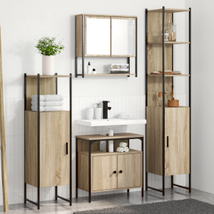 vidaXL Badkamermeubelset 4 pcs Sonoma eiken 33 x 33 x 188.5 cm