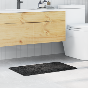 vidaXL Badmat rechthoekig anti-slip 50x80 cm polypropeen donkergrijs